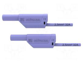 Test lead | 32A | banana plug 4mm,both sides | Urated: 1kV | Len: 0.5m