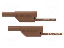 Test lead | 32A | banana plug 4mm,both sides | Urated: 1kV | Len: 0.5m