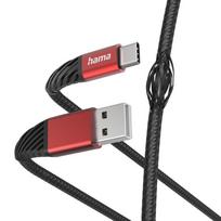 Kabelis Hama  Extreme USB 2.0 USB A to USB C Cabel 1,5 m Red Black