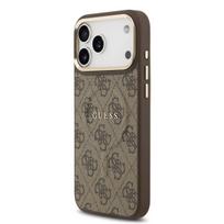 Guess PU Leather 4G Gold Frame MagSafe Case for Apple iPhone 17 Pro Max