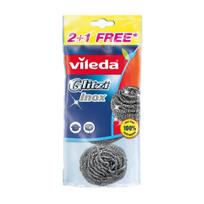 Produktai namams ir sodui // Indų plovikliai // Zmywaki stalowe Vileda Glitzi Spiral 2+1 (3szt)