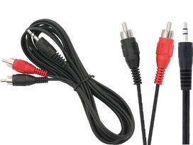 TV, SAT, HDMI, DVI kabeliai ir priedai // HDMI, DVI, AUDIO jungiamieji laidai ir priedai // 3802# Przyłącze wtyk 3,5st-2xwtyk rca  2,5m