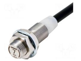 Sensor: inductive | OUT: PNP / NC | 0÷7mm | 10÷30VDC | M12 | 2m | IP67