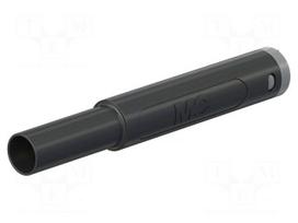Laboratory connector: 4mm banana | plug | 32A | 1kV | black | insulated