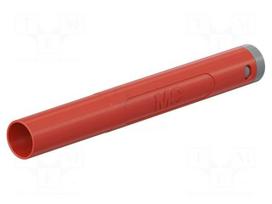 Laboratory connector: 4mm banana | plug | 32A | 1kV | red | insulated