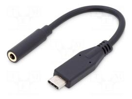 Adapter | USB 3.1 | Jack 3.5mm socket,USB C plug | nickel plated