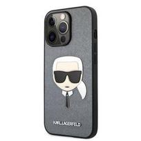Nugarėlės dėklai Karl Lagerfeld Apple iPhone 13 Pro Max Saffiano Head Case Silver