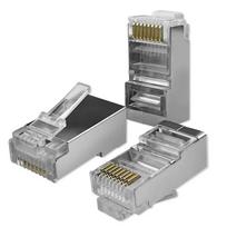 Qoltec 54554 RJ45 modular connector | CAT5e | FTP |Gold-plated contacts | 100 pieces
