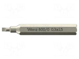 Screwdriver bit | slot | 1.5x0.3mm | 800/0 Micro | Socket size: 4mm