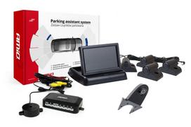 Automobilių ir motociklų prekės, elektronika, navigacija, CB radijas // Parkavimo jutiklių sistemos | Centrinio užrakto sistema | Automobilių signalizacijos // Zestaw czujników parkowania tft02 4,3" z kamerą hd-502-ir 4 sensory czarne truck