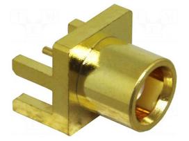 Connector: MCX | socket | female | card edge | 50Ω | on PCBs | PTFE