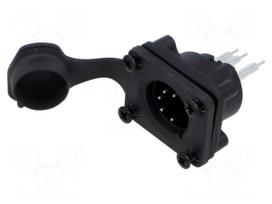 Connector: XLR | socket | male | AXS | 7.5A | 133V | PIN: 5 | IP65 | straight