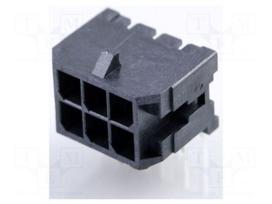 Connector: wire-board | socket | male | PIN: 6 | Micro-Fit 3.0 | 3mm | 2x3