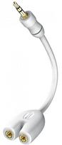 Cable Inakustik 3.5mm Male - 2 x 3.5mm Female White