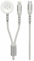 Charger Swissten 2in1 Apple Watch + Lightning 1.2M