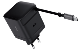 Charger Trust Maxo 65W Black USB-C 67 cm Retractable wire