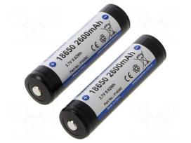 Re-battery: Li-Ion | 18650,MR18650 | 3.7V | 2500mAh | Ø18.5x6.9mm