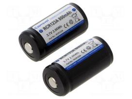 Re-battery: Li-Ion | 3.7V | 800mAh | 1.7A | 2pcs.