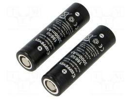Re-battery: Li-Ion | 18650,MR18650 | 3.7V | 3000mAh | Ø18.5x66.5mm