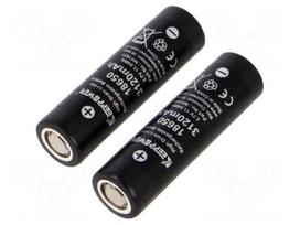 Re-battery: Li-Ion | 18650,MR18650 | 3.7V | 3120mAh | Ø18.3x65.3mm