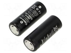 Re-battery: Li-Ion | 3.7V | 5100mAh | Ø23.5x67mm | 3A | 2pcs.