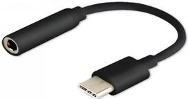 Cable Savio USB Type C Male - 3.5mm Female Black