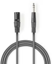 Cable Nedis XLR M - 6.35mm M 3m