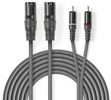 Cable Nedis 2x XLR M - 2x RCA M 1.5m