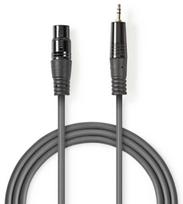 Cable Nedis XLR M - 3.5mm M 3m