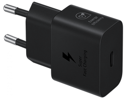 Network charger Samsung 25W Black Without cable