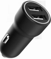 Car charger Gembird 2-port USB Car Charger Black