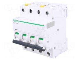 Circuit breaker | 400VAC | Inom: 6A | Poles: 4 | for DIN rail mounting