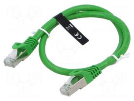 Patch cord | S/FTP | Cat 6a | RJ45 plug,both sides | wire | OFC | 0.5m