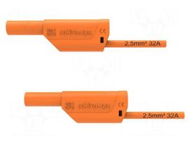 Test lead | 32A | banana plug 4mm,both sides | Urated: 1kV | Len: 0.5m
