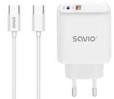 Charger Savio Quick Charger 30W with USB-C-USB-C cable