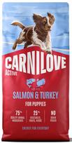 Sausas šunų maistas Carnilove Active Puppy, kalakutiena/lašiša, 12 kg