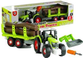 Žaidimų zona | PC | Konsolės | Priedai // Žaislai ir žaidimai vaikams // Rozkręcany Traktor z Przyczepą z Drewnem 43 cm