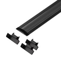 Įrankiai ir matavimo prietaisai // Įrankių, priedų naujienos // Zestaw: profil aluminiowy do taśm LED, 2000 x 24,5 x 6,05 mm, podtynkowy, czarny, klosz czarny, 4 zaślepki