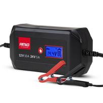 Akumuliatoriai ir baterijos // Automobilių ir motociklų akumuliatorių įkrovikliai 12V, 24V, 6V | Paleidimo įrenginiai (Jump Starter) // Prostownik cyfrowy std gel agm wet max 10a 12v 24v amio-04525