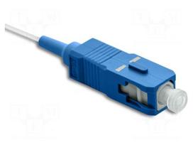 Optic fiber pigtail | SC/UPC | 1m | 9/125um | LSZH | blue | white