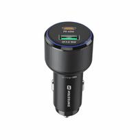 Swissten PD USB-C / USB Car Charger 63W with USB-C - USB-C Cable 1m