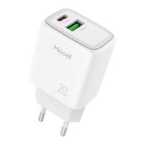Įrankiai ir matavimo prietaisai // Įrankių, priedų naujienos // Ładowarka sieciowa Miccell VQ-T15, 20W, USB-A + USB-C, biała