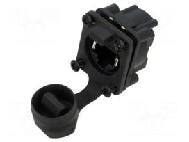Connector: RJ45 | socket | Cat 5e | with cover | 8p8c | THT | 19.8x24mm