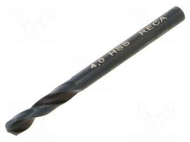 Drill bit | for metal | L: 55mm | high speed steel | short | Ø: 4mm