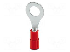 Tip: ring | M6 | 1.5mm2 | red | Type: insulated | Mat: PA | UL94V-2