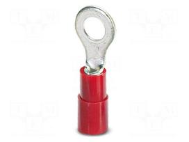Tip: ring | M4 | 1.5mm2 | red | Type: insulated | Mat: PA | UL94V-2