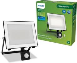 PHILIPS Lois flood BL 50W 5000K IR ar kustības sensoru LED prožektors 5400lm IP65 15000h melns 929004642701 8720169365285