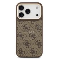 Guess PU Leather 4G Gold Frame MagSafe Case for Apple iPhone 17 Pro