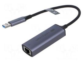 USB to Ethernet adapter | RJ45 socket,USB A plug | grey | 0.15m
