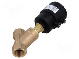 Pneumatic valve | G 1" | bronze | PTFE | Valve: NC | max.16bar | -30÷60°C